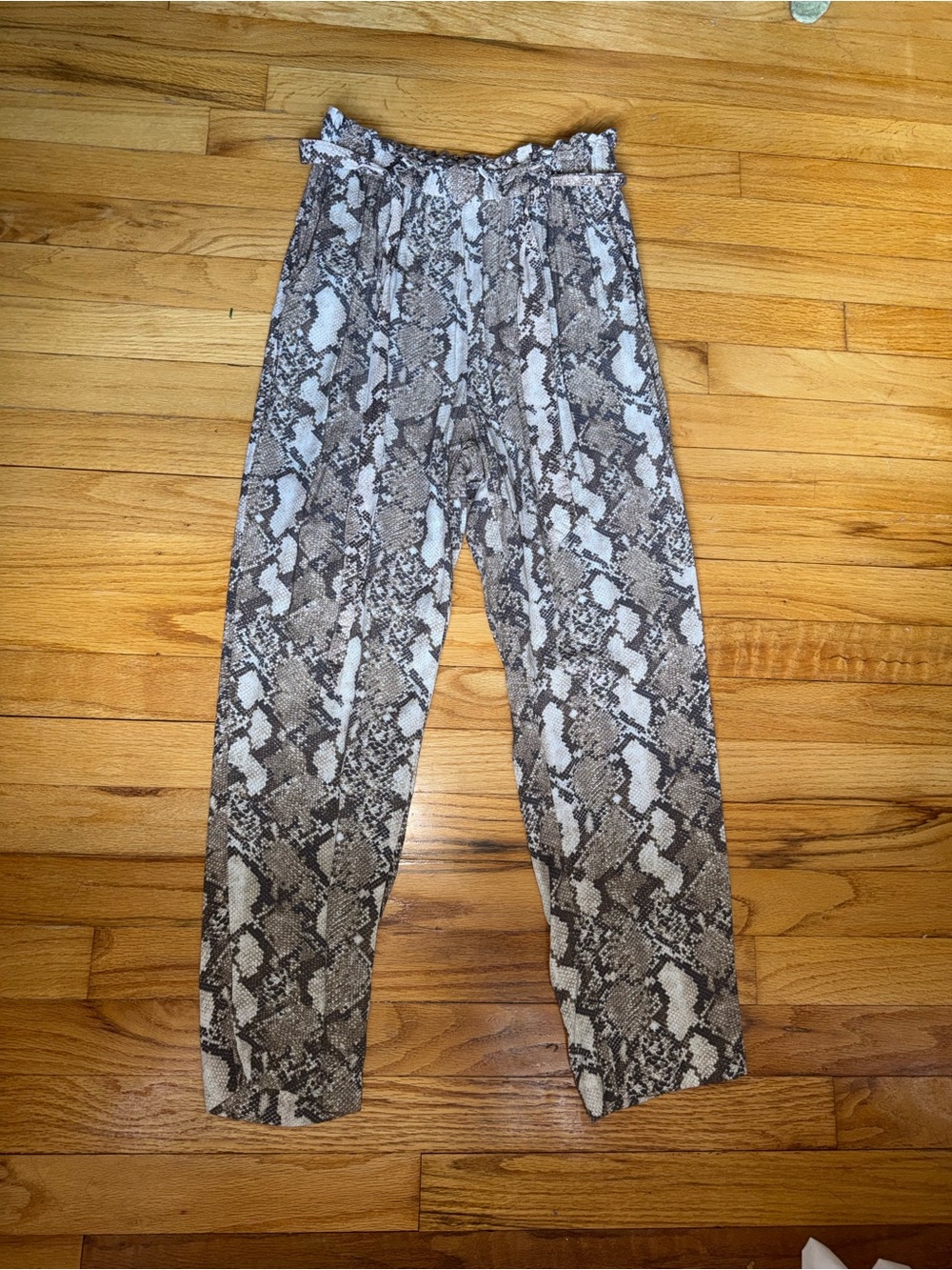 H&M Snake Print Relaxed Pants